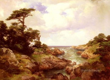 Paisaje de la costa de Monterey río Thomas Moran Pinturas al óleo